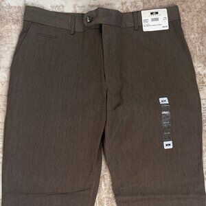 Joseph Abboud Brown Cotton Blend Flat Front Dress Pant / Chino, 38x30